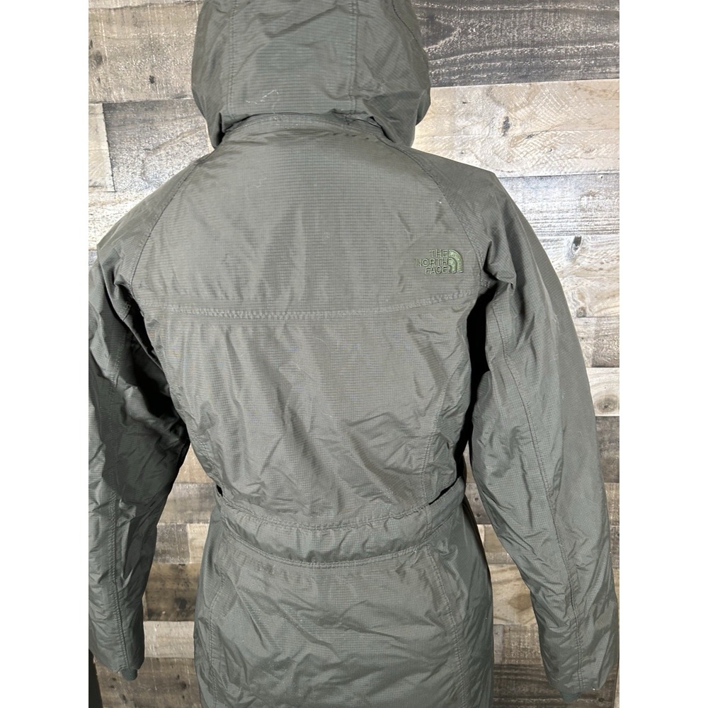 The North Face HyVent‎ Olive Green Belted Down Insulated Puffer Jacket Women's S - Picture 8 of 12